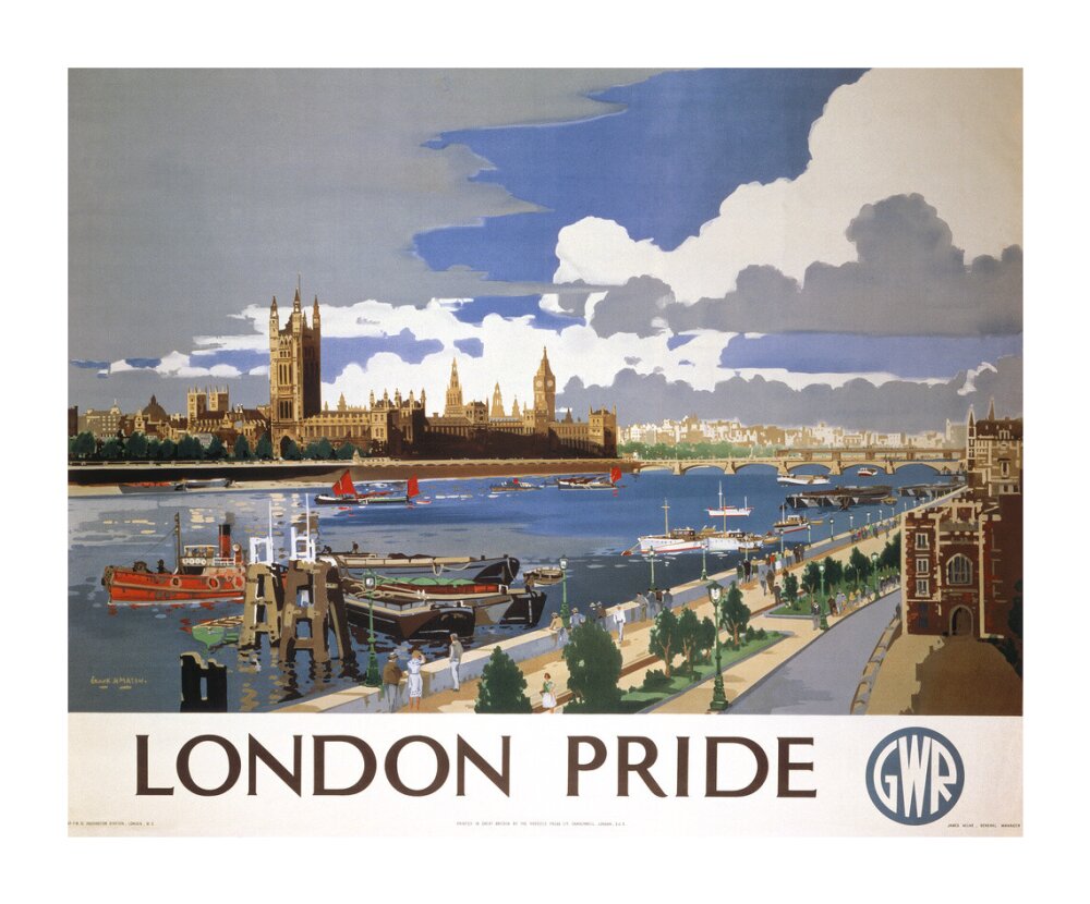 'London Pride', GWR poster, 1946 unstretched canvas extra large none Art Print - Science Museum Shop