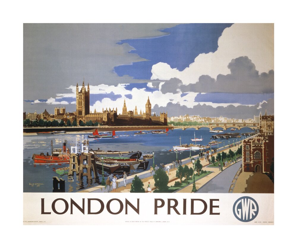 'London Pride', GWR poster, 1946 unstretched canvas large none Art Print - Science Museum Shop