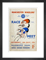 Programme for Manchester Wheelers' Race Meet at Fallowfield Track, 14 July 1951 art print small black Art Print - Science Museum Shop