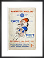 Programme for Manchester Wheelers' Race Meet at Fallowfield Track, 14 July 1951 art print medium black Art Print - Science Museum Shop