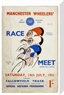 Programme for Manchester Wheelers' Race Meet at Fallowfield Track, 14 July 1951 stretched canvas medium none Art Print - Science Museum Shop