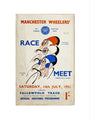 Programme for Manchester Wheelers' Race Meet at Fallowfield Track, 14 July 1951 art print large none Art Print - Science Museum Shop