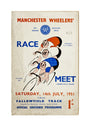 Programme for Manchester Wheelers' Race Meet at Fallowfield Track, 14 July 1951 unstretched canvas large none Art Print - Science Museum Shop