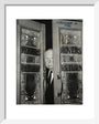 Alfred Hitchcock at the doors of Coronation Street's Rovers Return art print extra small white Art Print - Science Museum Shop