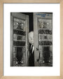 Alfred Hitchcock at the doors of Coronation Street's Rovers Return art print extra small natural Art Print - Science Museum Shop