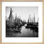 Small fishing boats moored in a harbour, c. 1910. art print small natural Art Print - Science Museum Shop