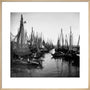 Small fishing boats moored in a harbour, c. 1910. art print large natural Art Print - Science Museum Shop