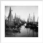 Small fishing boats moored in a harbour, c. 1910. art print extra large white Art Print - Science Museum Shop