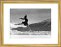Woman ice-skater caught in mid-air, c 1920s. art print small gold Art Print - Science Museum Shop