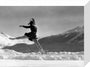 Woman ice-skater caught in mid-air, c 1920s. stretched canvas small none Art Print - Science Museum Shop