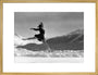 Woman ice-skater caught in mid-air, c 1920s. art print large gold Art Print - Science Museum Shop