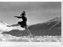 Woman ice-skater caught in mid-air, c 1920s. stretched canvas extra large none Art Print - Science Museum Shop