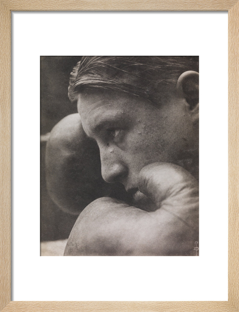 'Le Coup de Gong', A boxer art print small natural Art Print - Science Museum Shop