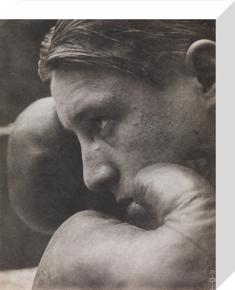 'Le Coup de Gong', A boxer stretched canvas small none Art Print - Science Museum Shop