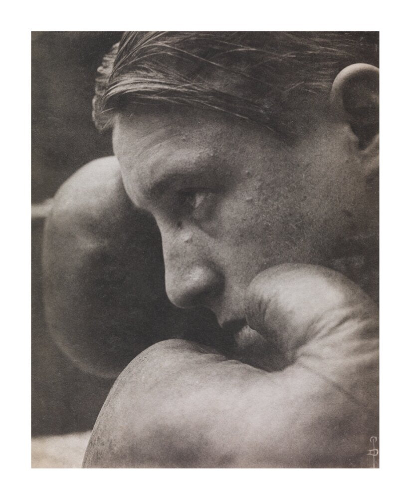 'Le Coup de Gong', A boxer unstretched canvas extra large none Art Print - Science Museum Shop