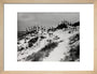 Horizon line of women walking over dunes, about 1930. art print small natural Art Print - Science Museum Shop
