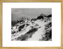 Horizon line of women walking over dunes, about 1930. art print medium gold Art Print - Science Museum Shop