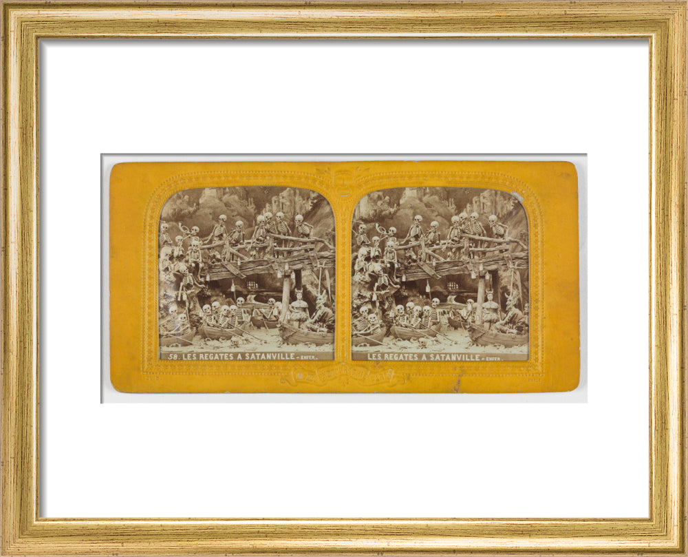 Diablerie stereo art print extra small gold Art Print - Science Museum Shop