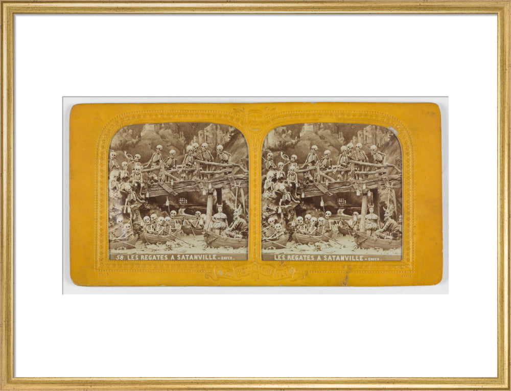 Diablerie stereo art print large gold Art Print - Science Museum Shop