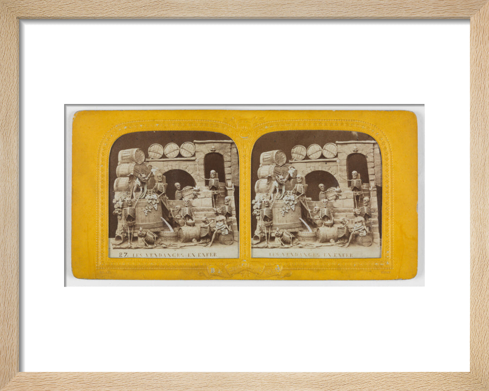 Les Vendanges en Enfer' /Grape harvest in Hell art print extra small natural Art Print - Science Museum Shop