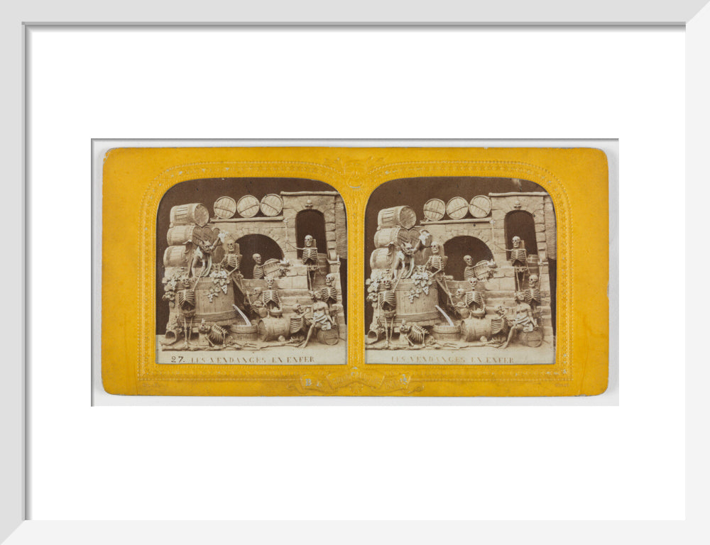 Les Vendanges en Enfer' /Grape harvest in Hell art print small white Art Print - Science Museum Shop