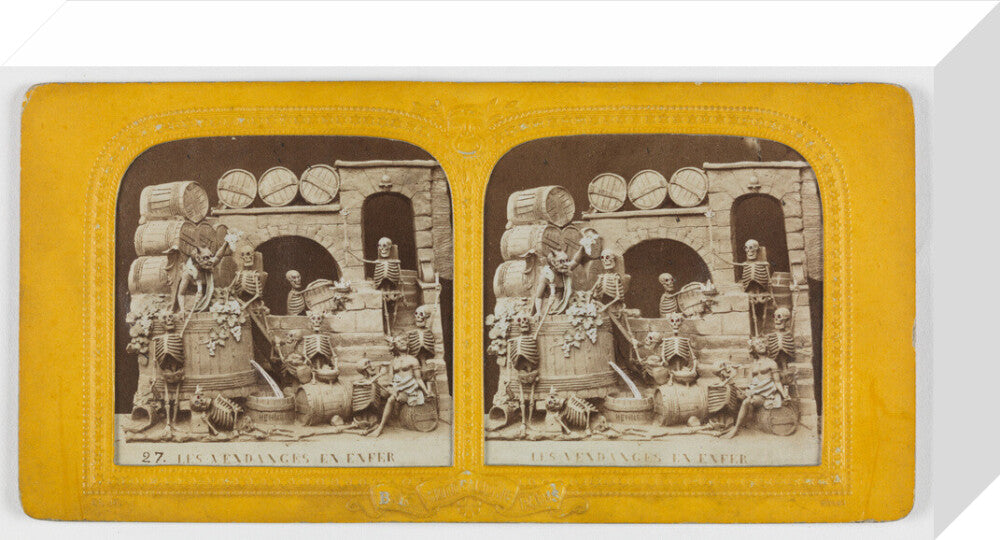 Les Vendanges en Enfer' /Grape harvest in Hell stretched canvas small none Art Print - Science Museum Shop