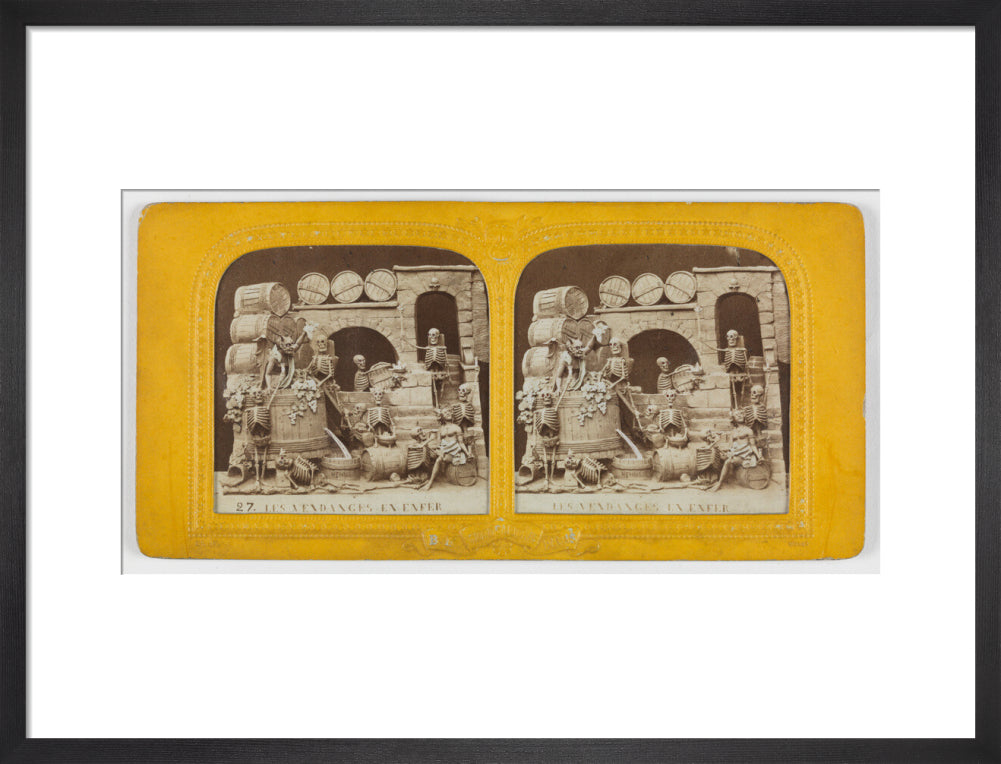 Les Vendanges en Enfer' /Grape harvest in Hell art print medium black Art Print - Science Museum Shop