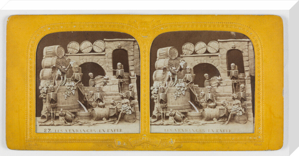 Les Vendanges en Enfer' /Grape harvest in Hell stretched canvas large none Art Print - Science Museum Shop