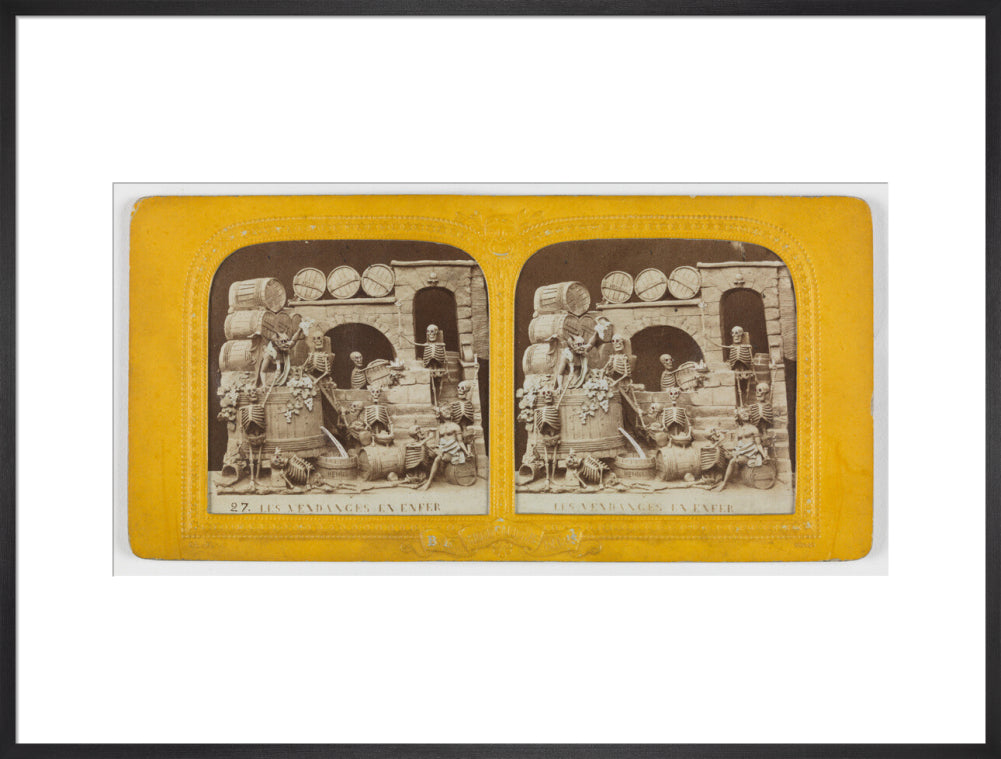 Les Vendanges en Enfer' /Grape harvest in Hell art print extra large black Art Print - Science Museum Shop