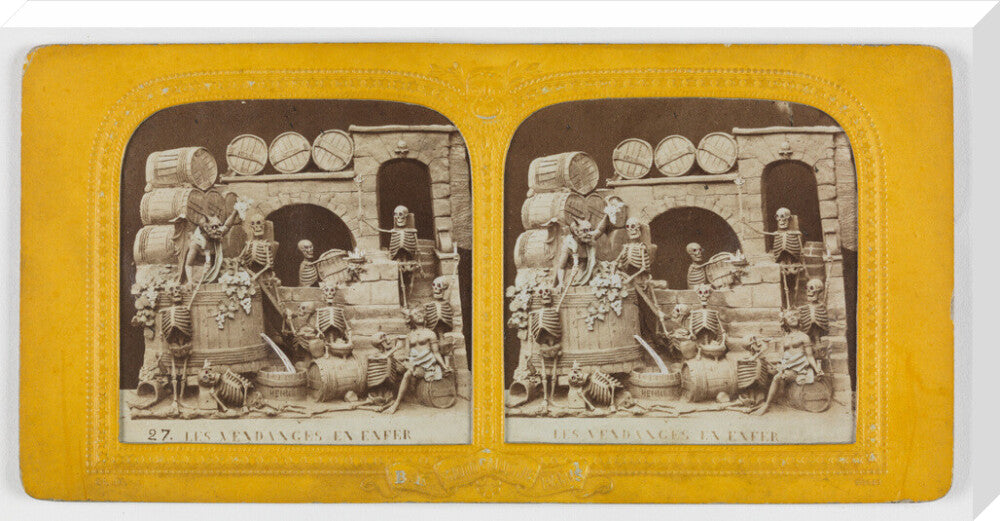 Les Vendanges en Enfer' /Grape harvest in Hell stretched canvas extra large none Art Print - Science Museum Shop