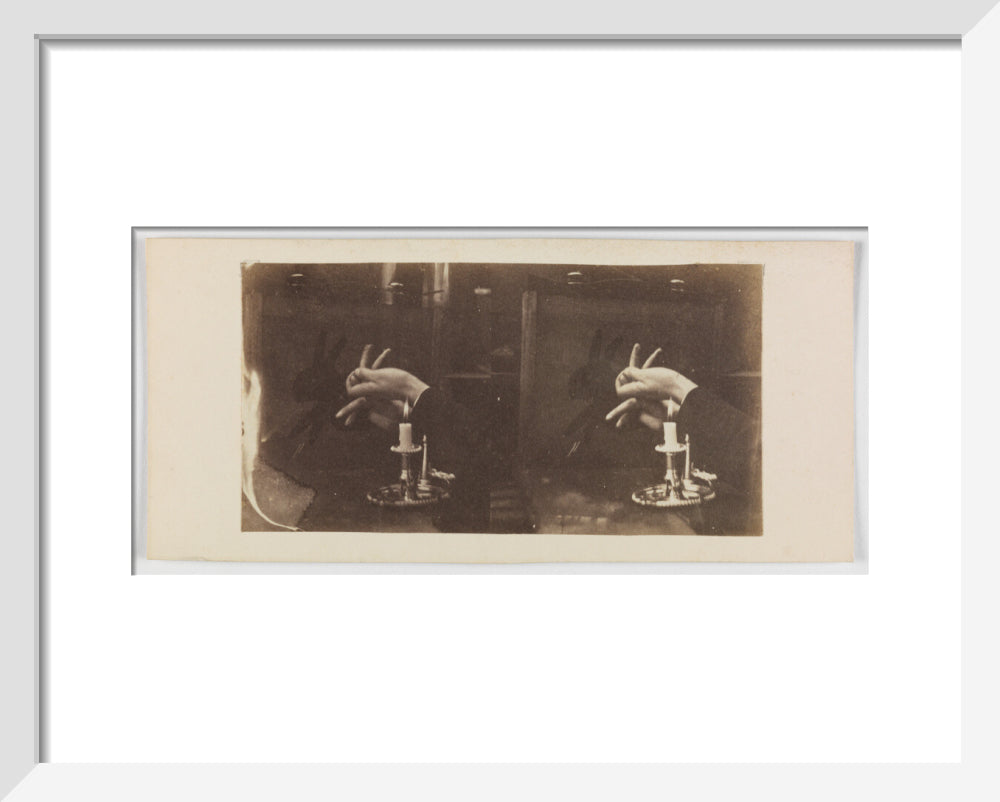 Shadowgraph of a rabbit by candlelight art print extra small white Art Print - Science Museum Shop