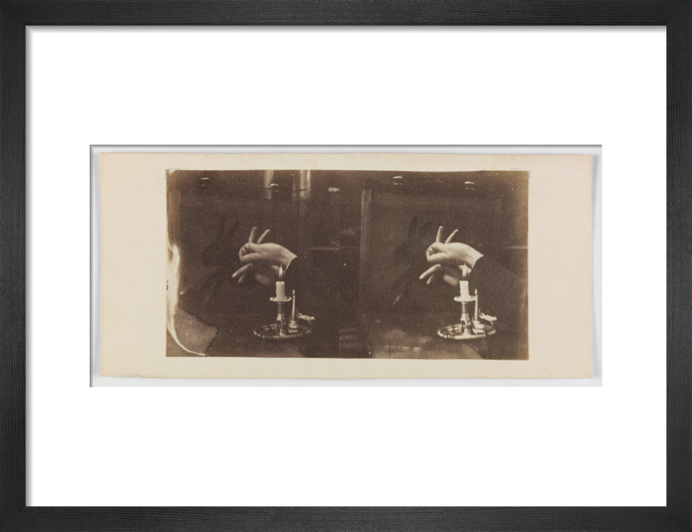 Shadowgraph of a rabbit by candlelight art print small black Art Print - Science Museum Shop