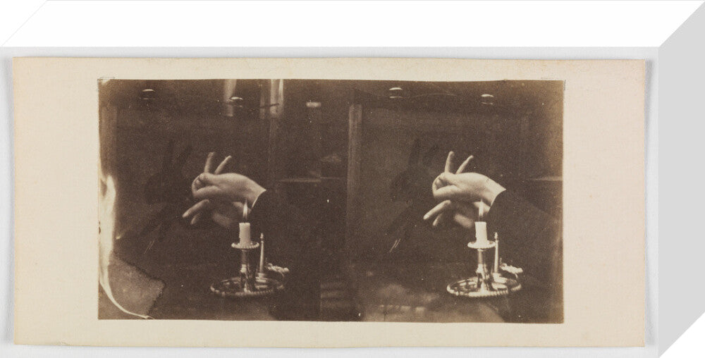 Shadowgraph of a rabbit by candlelight stretched canvas small none Art Print - Science Museum Shop