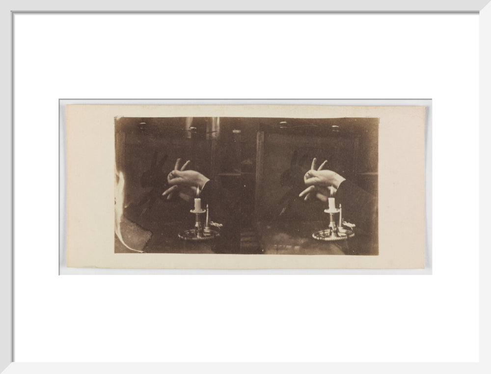 Shadowgraph of a rabbit by candlelight art print medium white Art Print - Science Museum Shop