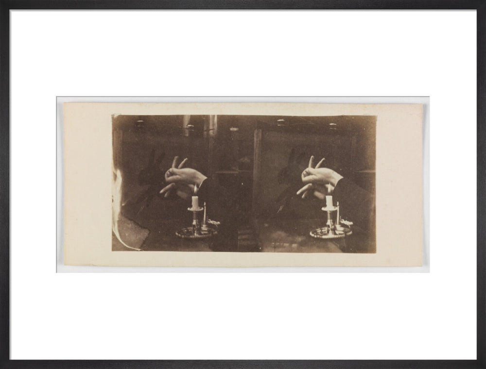 Shadowgraph of a rabbit by candlelight art print large black Art Print - Science Museum Shop