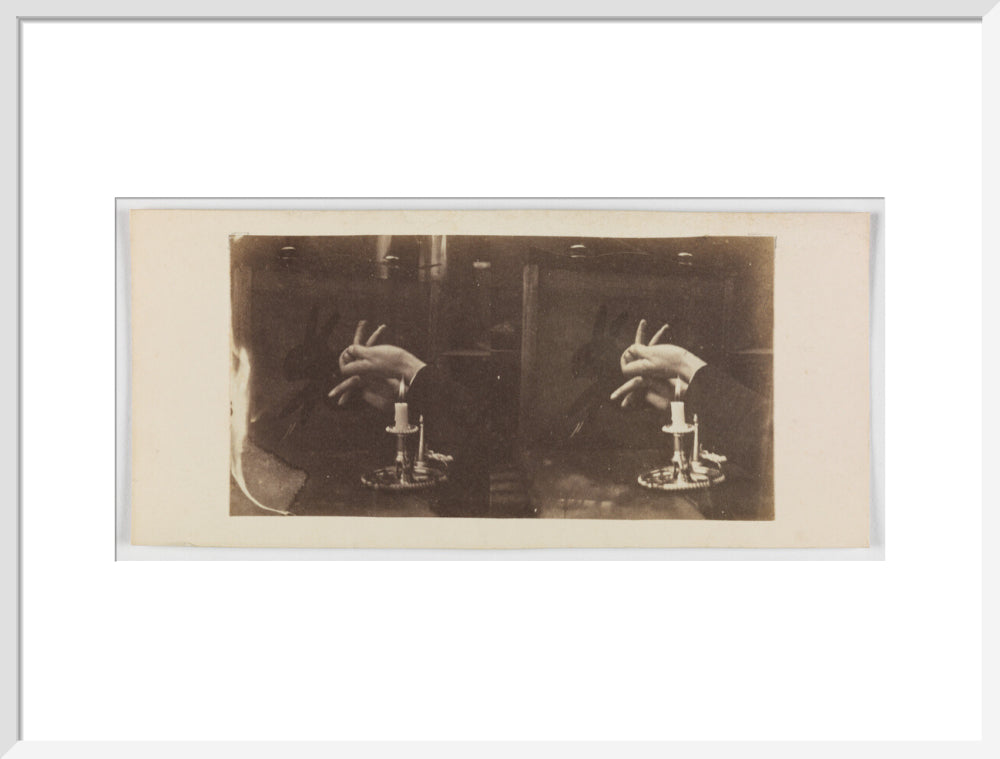 Shadowgraph of a rabbit by candlelight art print large white Art Print - Science Museum Shop