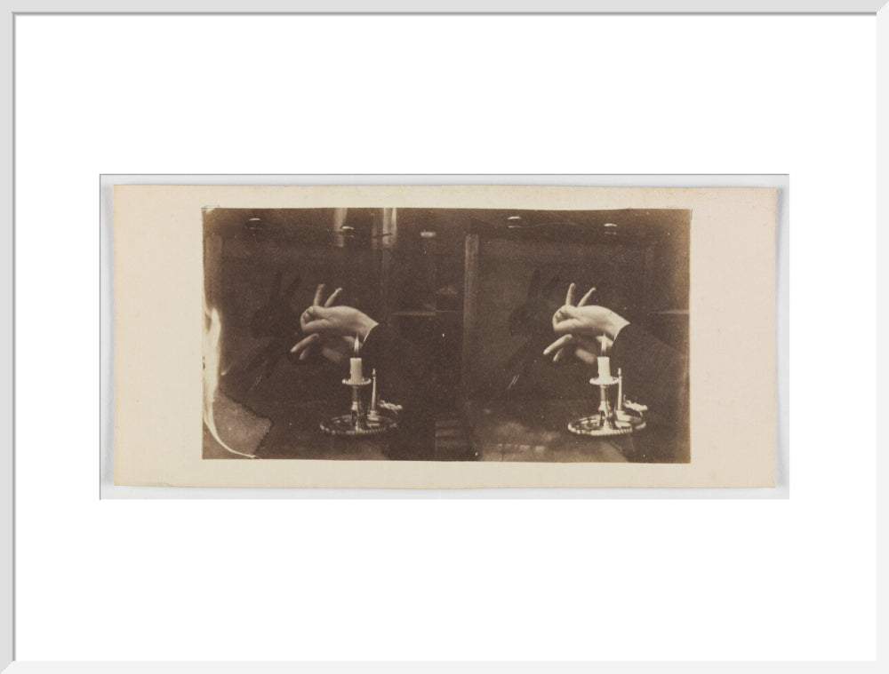 Shadowgraph of a rabbit by candlelight art print extra large white Art Print - Science Museum Shop