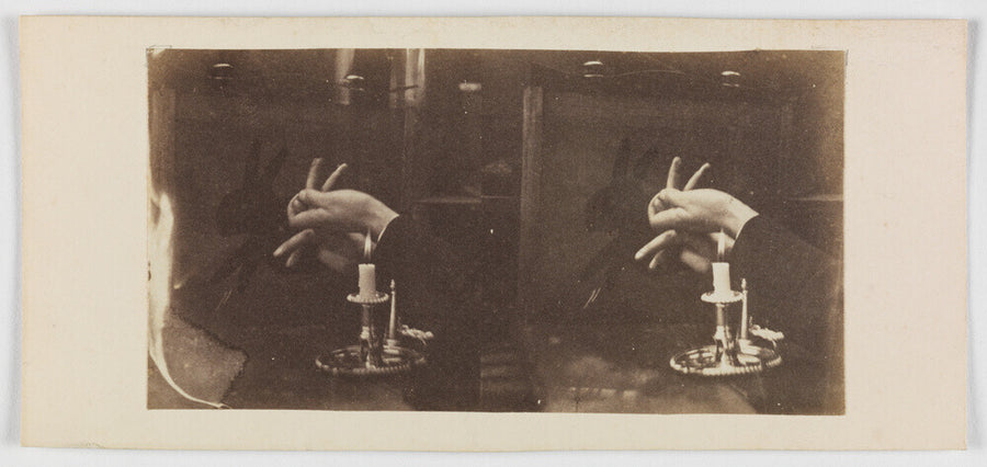 Shadowgraph of a rabbit by candlelight Art Print - Science Museum Shop