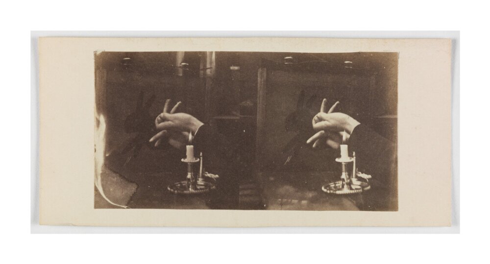 Shadowgraph of a rabbit by candlelight unstretched canvas extra large none Art Print - Science Museum Shop