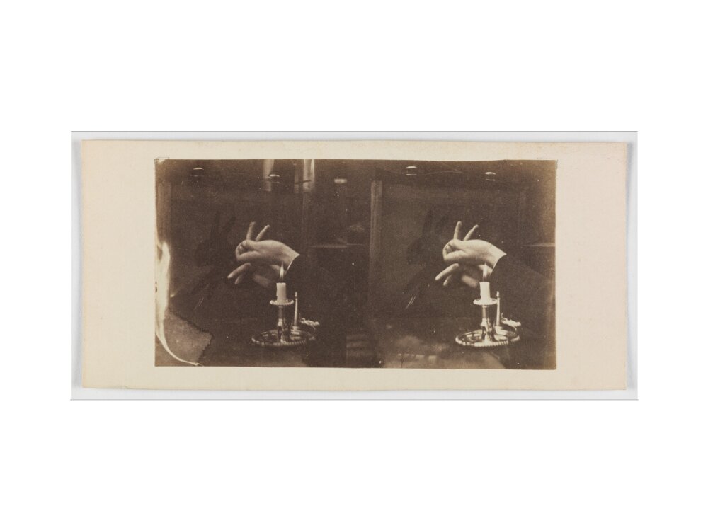 Shadowgraph of a rabbit by candlelight art print small none Art Print - Science Museum Shop