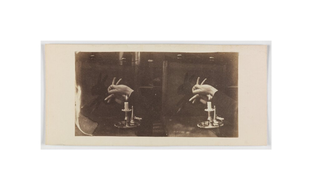 Shadowgraph of a rabbit by candlelight unstretched canvas small none Art Print - Science Museum Shop