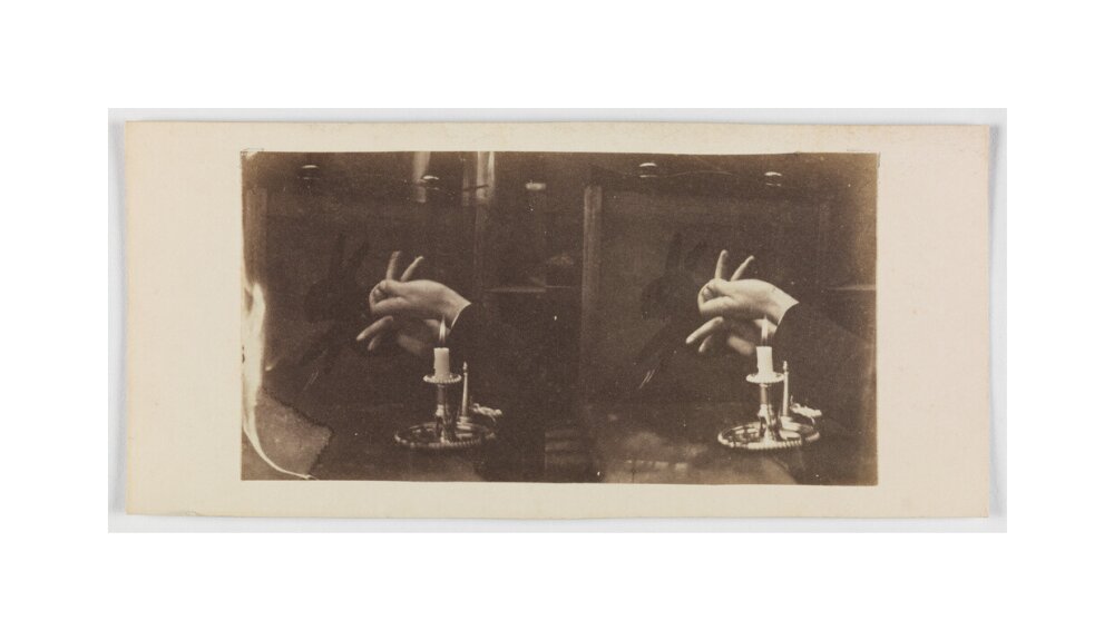 Shadowgraph of a rabbit by candlelight unstretched canvas medium none Art Print - Science Museum Shop