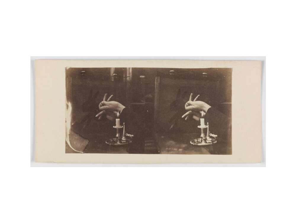 Shadowgraph of a rabbit by candlelight art print large none Art Print - Science Museum Shop