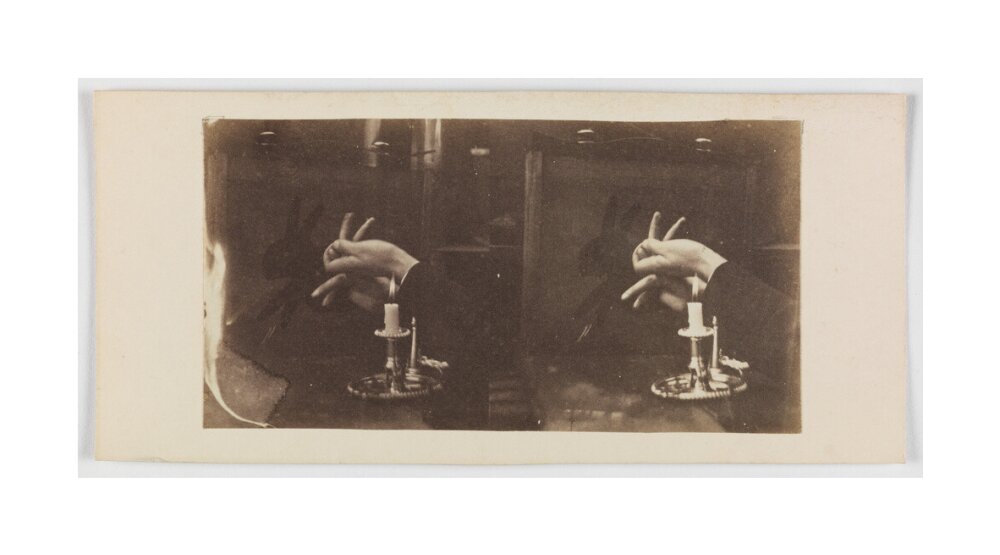 Shadowgraph of a rabbit by candlelight unstretched canvas large none Art Print - Science Museum Shop