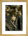 Detail of the Lancashire boiler art print small gold Art Print - Science Museum Shop