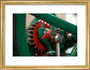Detail of the vertical single-cylinder atmospheric gas engine art print small gold Art Print - Science Museum Shop