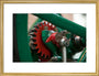 Detail of the vertical single-cylinder atmospheric gas engine art print medium gold Art Print - Science Museum Shop