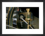 Detail showing an automatic oiler on the Firgrove Mill tandem compound condensing engine art print extra small black Art Print - Science Museum Shop