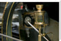 Detail showing an automatic oiler on the Firgrove Mill tandem compound condensing engine stretched canvas large none Art Print - Science Museum Shop