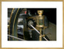 Detail showing an automatic oiler on the Firgrove Mill tandem compound condensing engine art print extra large gold Art Print - Science Museum Shop